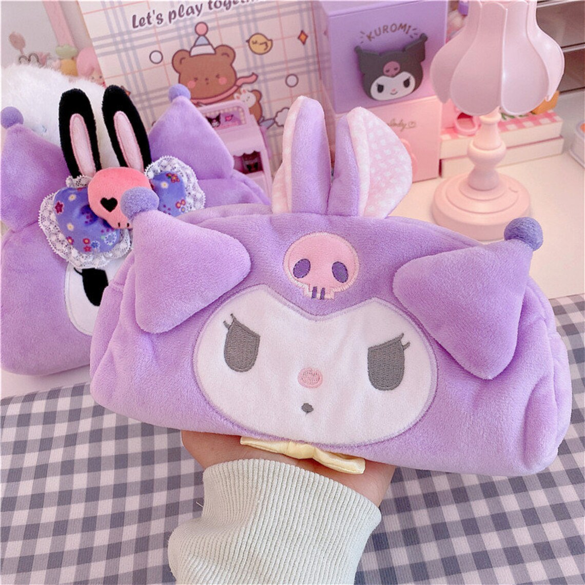 Kuromi Plush Pencil Case Etsy