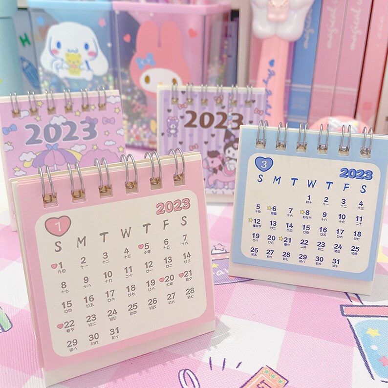 Mini Cute Desktop Calendar Etsy