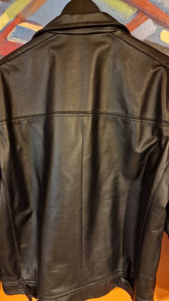 Blue harbour leather jacket top