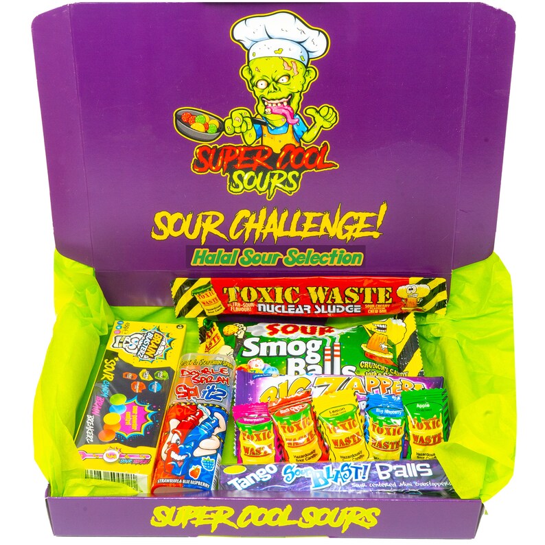 Halal Sour Selection Box Hamper Gift Box of Sour Sweets Etsy