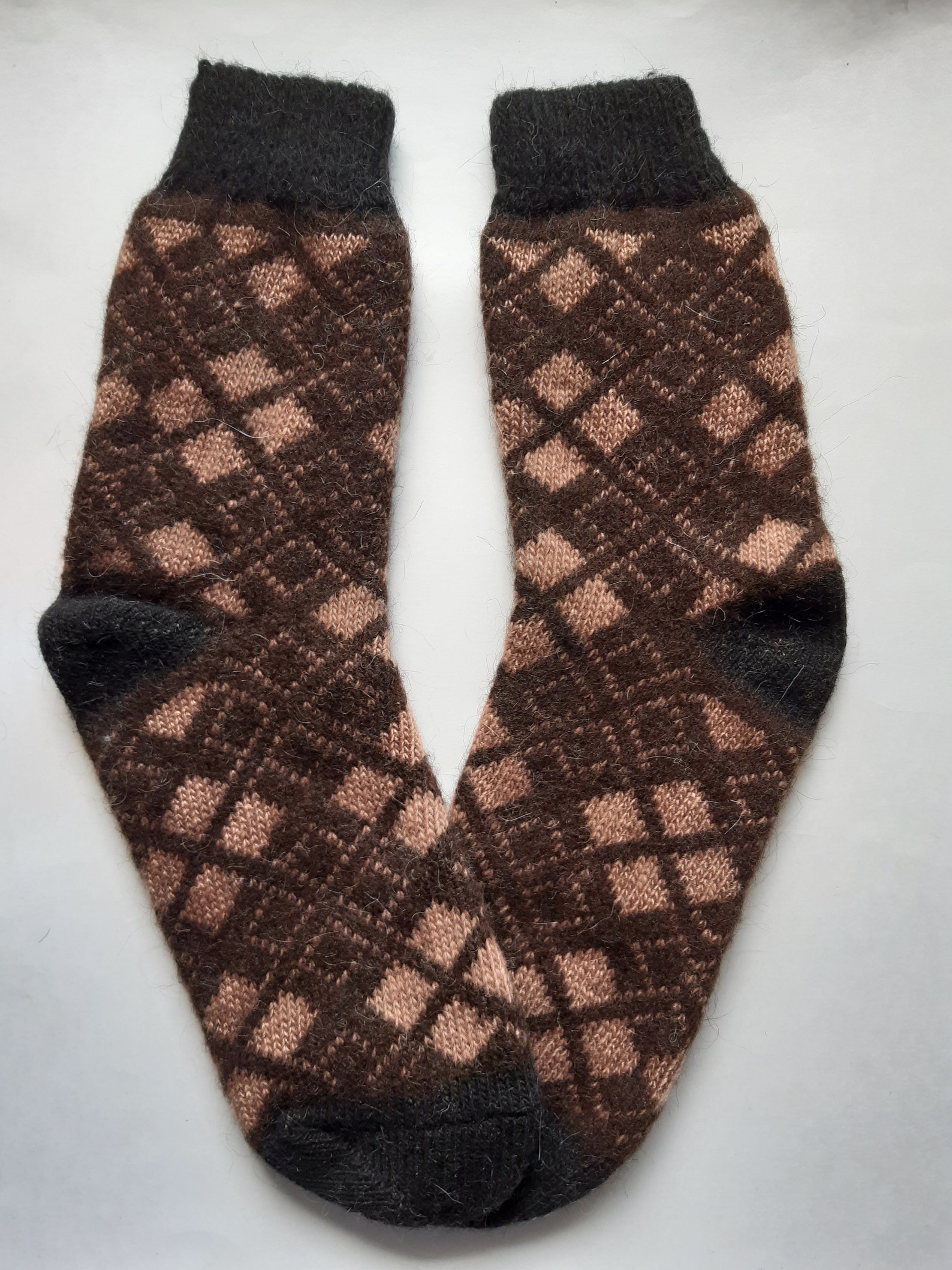 Russische Wolle Socken Männer Hund Muster Wintersocken ...