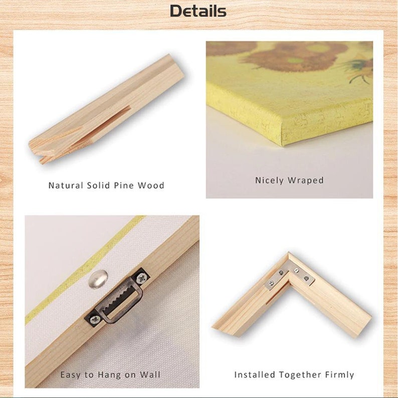 DIY Solid Wood Frame Picture Canvas Bars Stretcher Kit Etsy