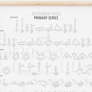 Ashtanga Primary Series Poster, "minimal Grey", Printable Poster ...