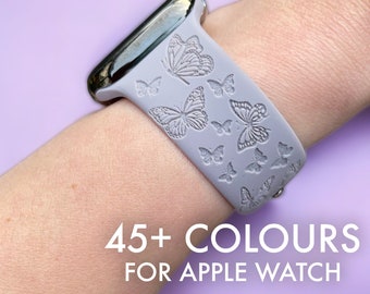 Butterflies Apple Watch Strap | Custom Apple Watch Band For Women | Gift For Mum Women Sister Girlfriend | All Apple Watch Series