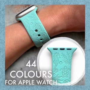 Sealife Apple Watch Strap | Under the Sea Silicone Apple Watch Band | Personalised Gift For Her | Girlfriend Gift | All Apple Watch Series