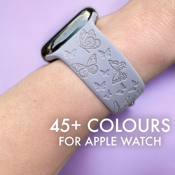Butterflies Apple Watch Strap | Custom Apple Watch Band For Women | Gift For Mum Women Sister Girlfriend | All Apple Watch Series