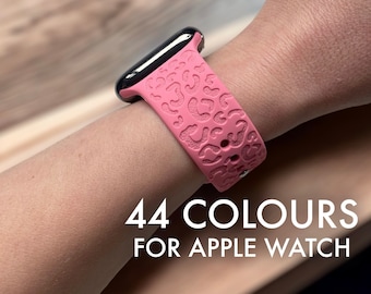 Leopard Apple Watch Strap For Women | Silicone Leopard Apple Watch Band For Women | Apple Watch Series 1-8 Apple Watch Band 38mm - 49mm