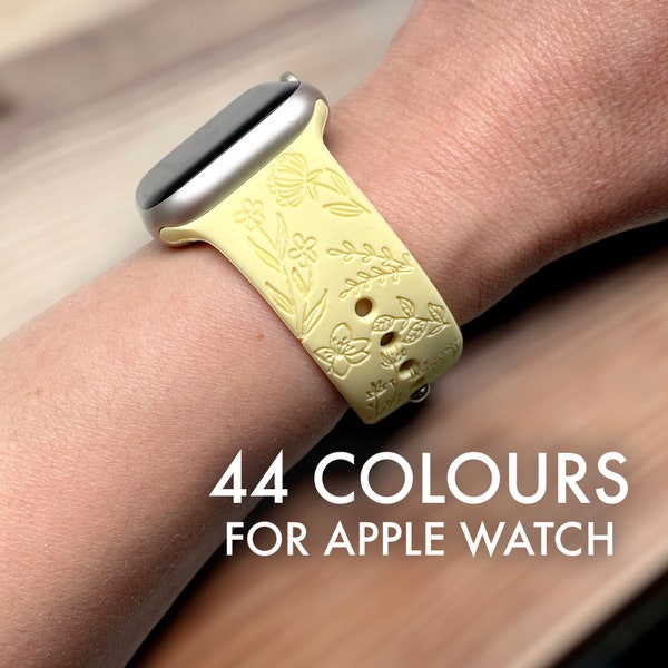 Wildflower Apple Watch Strap | Boho Apple Watch Band | Wildflower Print Gift For Women | Apple Watch Band Replacement All Apple Watch Series