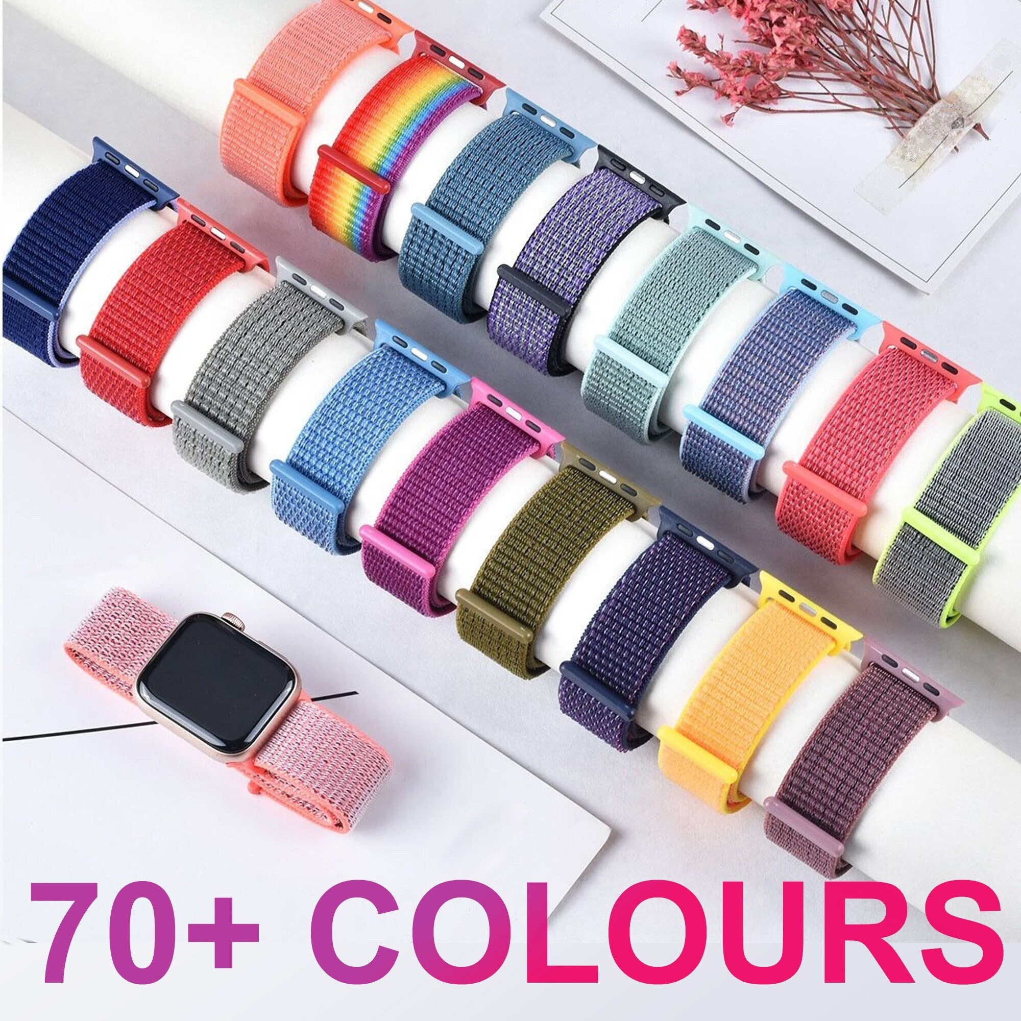 Nylon Sport Loop Woven Strap Band For Apple Watch Series 7/6/5/4/3/2/…