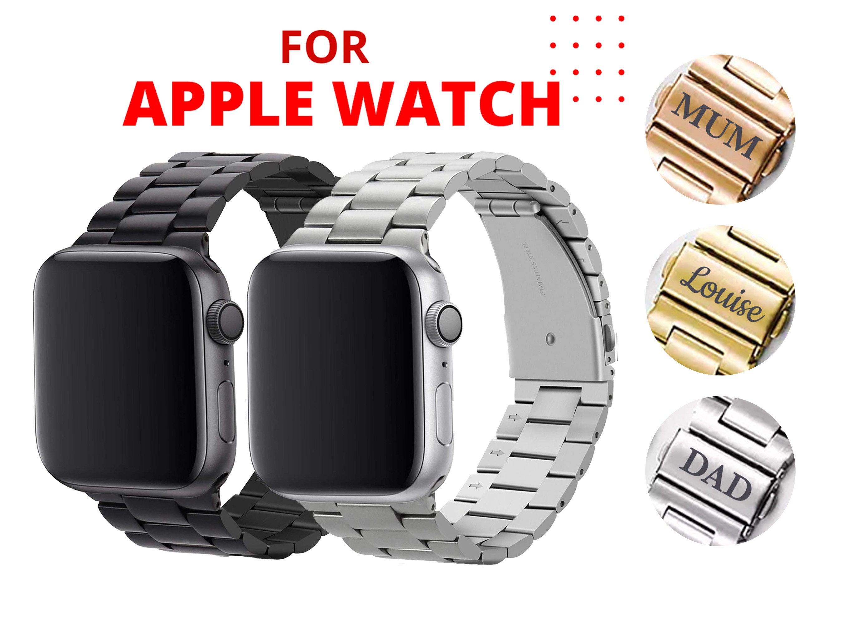 Compatible with Apple Watch Band 7 41mm 45mm Metal Strap for iwatch se –  www.