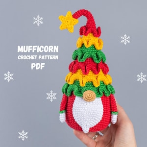 Crochet patterns Christmas tree gnome, Christmas amigurumi gnome pattern, Crochet holiday gnome pattern, Christmas crochet gnome pattern