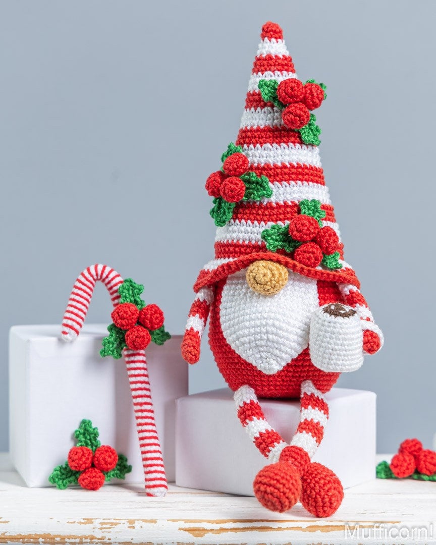 Crochet Kit for Beginners with Crochet Yarn - Christmas Tree Gnome  Amigurumi Crochet Kit with Step-by-Step Video Tutorials for Adults and Kids