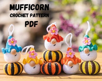 Crochet patterns bundle pumpkin & small gnomes, Halloween crochet pumpkin amigurumi pattern, Crochet car hangers pattern, Crochet keychains
