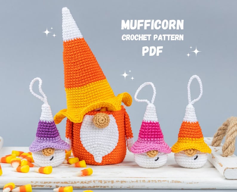 Сrochet Patterns Halloween Bundle Gnomes Candy Corns, Crochet Halloween ...