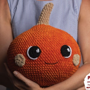 Crochet pumpkin pattern, Crochet pillow pattern easy Halloween, Halloween crochet pattern large pumpkin, Halloween amigurumi pattern pumpkin