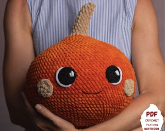 Crochet pumpkin pattern, Crochet pillow pattern easy Halloween, Halloween crochet pattern large pumpkin, Halloween amigurumi pattern pumpkin
