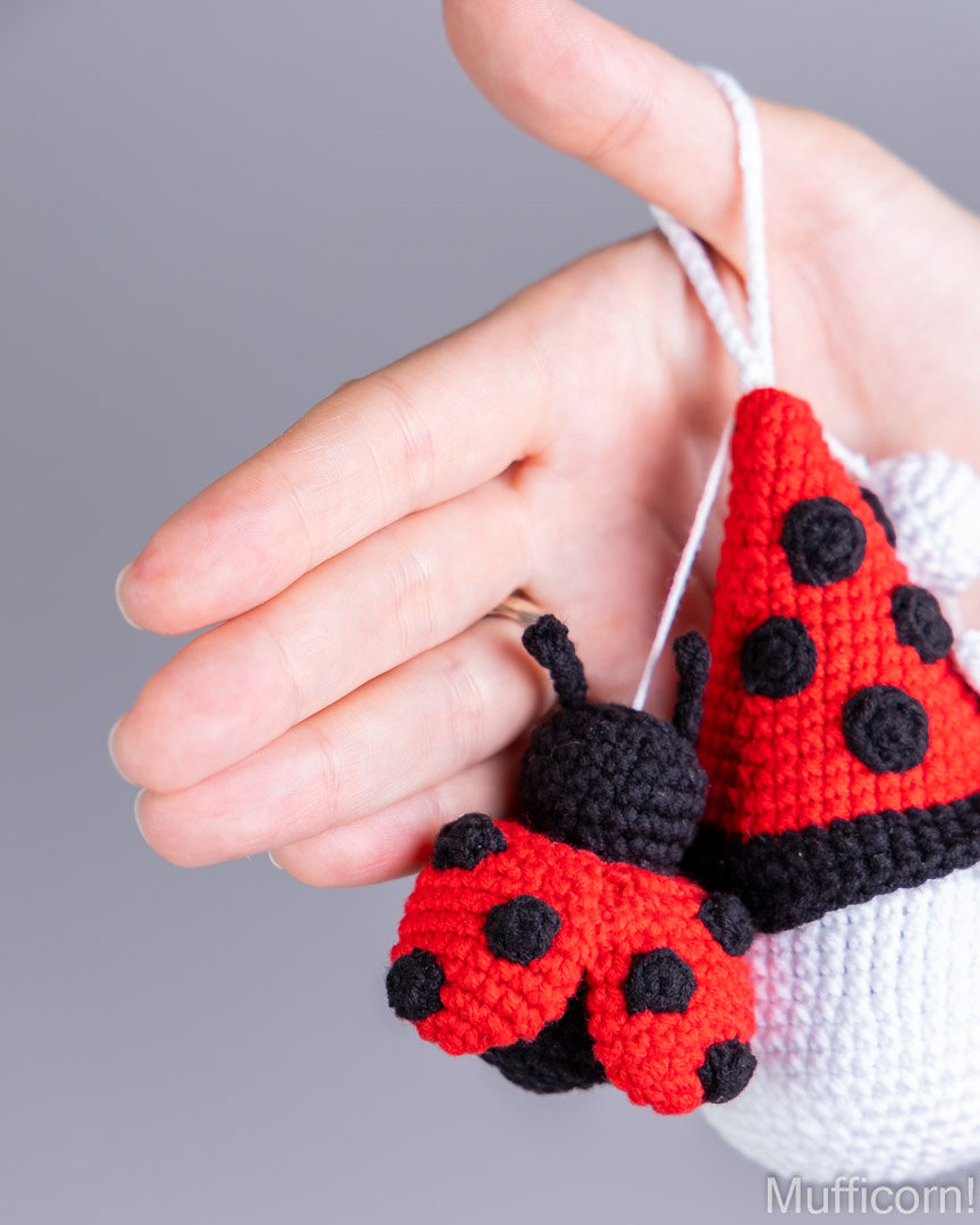 Crochet Ladybug Keychain Pattern Crochet Patterns Gnome and Etsy