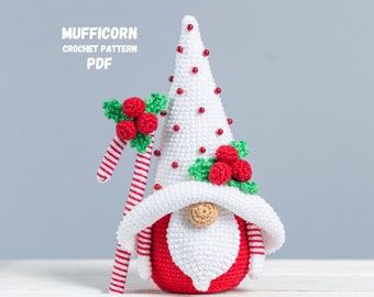 Crochet patterns Christmas gnome candy cane, Christmas amigurumi pattern, Crochet winter gnome pattern, Crochet food, Holiday gnome pattern