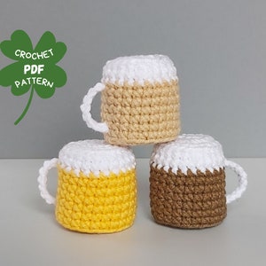 Crochet patterns Beer Leprechaun gnome, St Patricks day crochet gnomes amigurumi patterns, Fathers day crochet gift pattern image 8