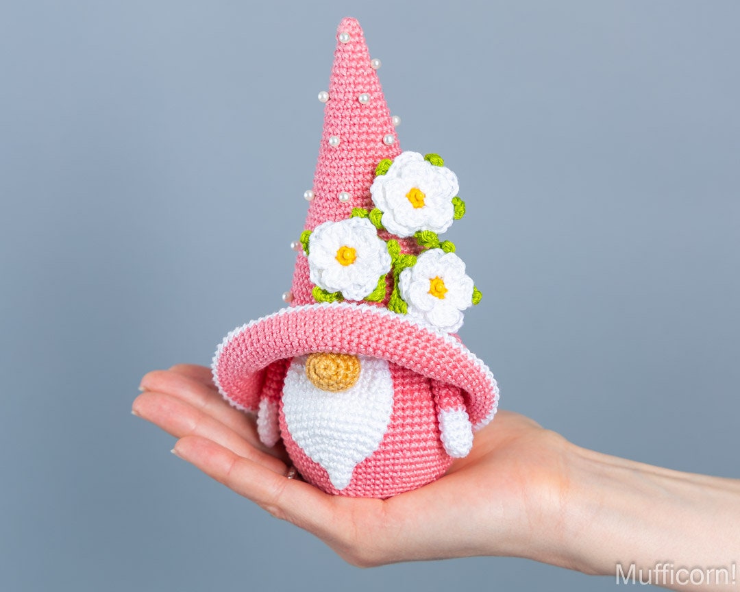 Crochet Patterns Flower Gnome Crochet Flower Gnome Pattern Etsy UK