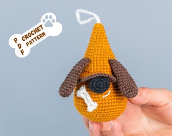 Crochet patterns dog gnome, Crochet animals pattern, Crochet keychain pattern, Crochet gnome keychain pattern, Crochet dog mom gift