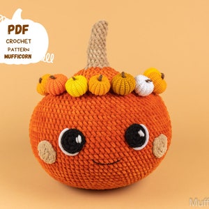 Crochet pattern pumpkin, Plush amigurumi pumpkin pattern, Large crochet pumpkin pattern, Thanksgiving amigurumi pattern pumpkin pillow