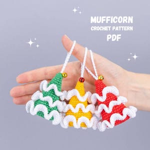 Crochet Christmas tree ornaments amigurumi pattern, Crochet pattern amigurumi Christmas ornaments, Easy Crochet Christmas tree keychain