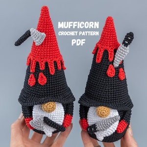 Crochet patterns bundle Halloween gnomes, Halloween Gnome amigurumi pattern, Crochet Halloween decor, Crochet Halloween ornament pattern