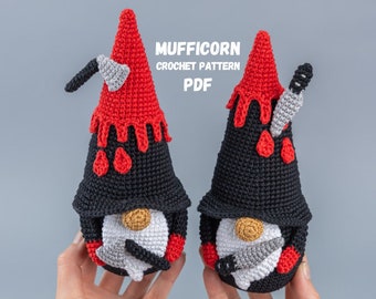 Crochet patterns bundle Halloween gnomes, Halloween Gnome amigurumi pattern, Crochet Halloween decor, Crochet Halloween ornament pattern