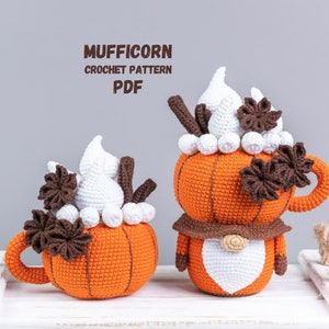 Thsnksgovong Crochet patterns pumpkin gnome and crochet cup, Halloween Crochet gnome pattern, Amigurumi pumpkin gnome crochet decor pattern