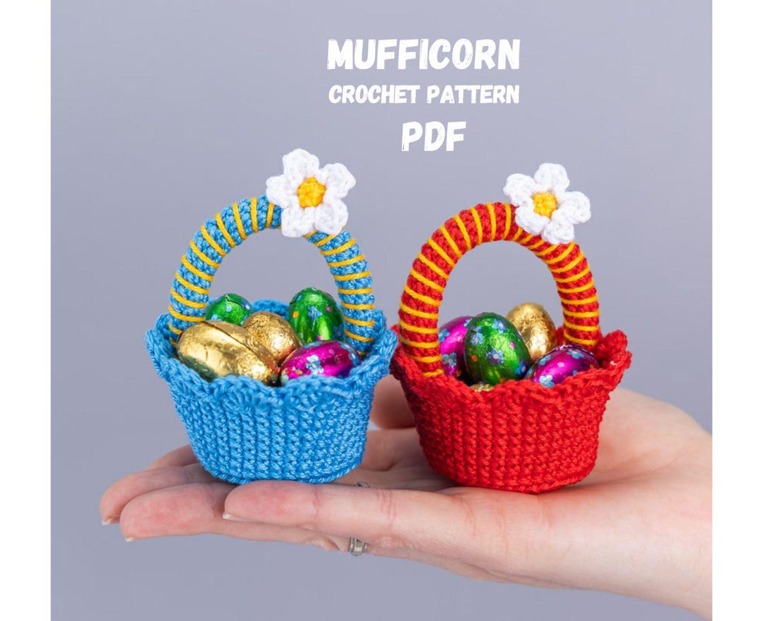 Tiny Crochet Easter Basket Pattern – Mini Treat Basket, Easy Beginner ...