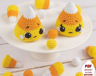 Halloween crochet pattern, Crochet amigurumi pattern Halloween, DIY Halloween decor, Crochet food pattern, Halloween amigurumi food