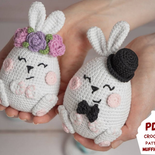 Crochet patterns bunnies, Easter crochet pattern, Kawaii amigurumi rabbit pattern, Amigurumi bunny pattern, Crochet rabbit pattern