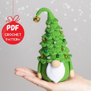 Crochet patterns Christmas tree gnome, Christmas amigurumi gnome pattern, Crochet winter gnome pattern, Christmas crochet gnome pattern image 5