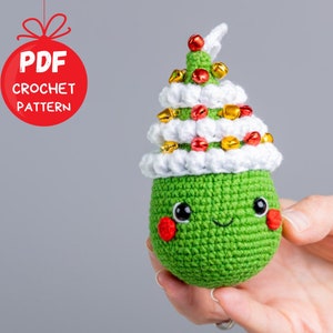 Amigurumi patterns Christmas tree ornament, Crochet Christmas pattern, Crochet Christmas keychain pattern, Christmas tree amigurumi pattern
