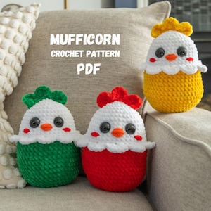 Crochet pattern Plushy Easter chicken, Crochet bird Amigurumi pattern, Crochet animals easy crochet patterns, Crochet chicken pillow
