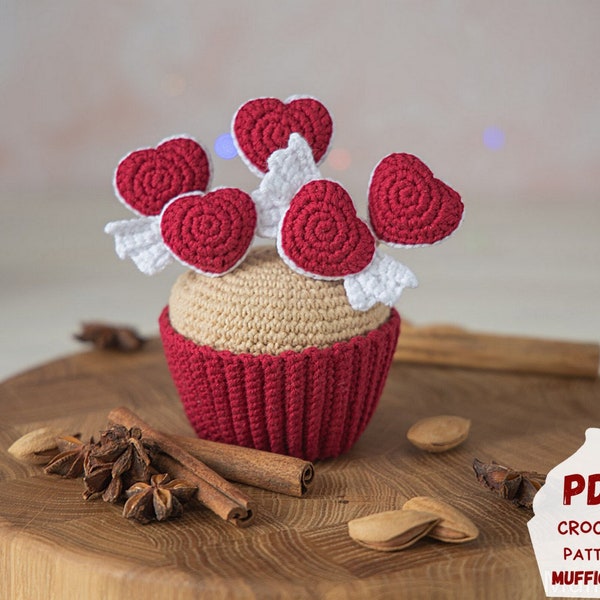 Crochet pincushion pattern, Amigurumi cupcake pincushion digital download, Crochet mothers day pattern, Pin cushion pdf amigurumi pattern