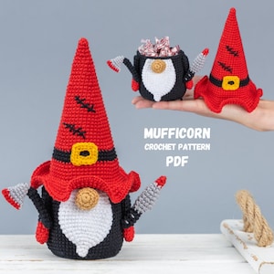 Crochet patterns Halloween gnome candy bowl, Halloween Gnome crochet pattern, Crochet Halloween  amigurumi pattern, Halloween ornaments