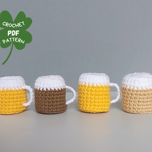 Crochet patterns Beer Leprechaun gnome, St Patricks day crochet gnomes amigurumi patterns, Fathers day crochet gift pattern image 5