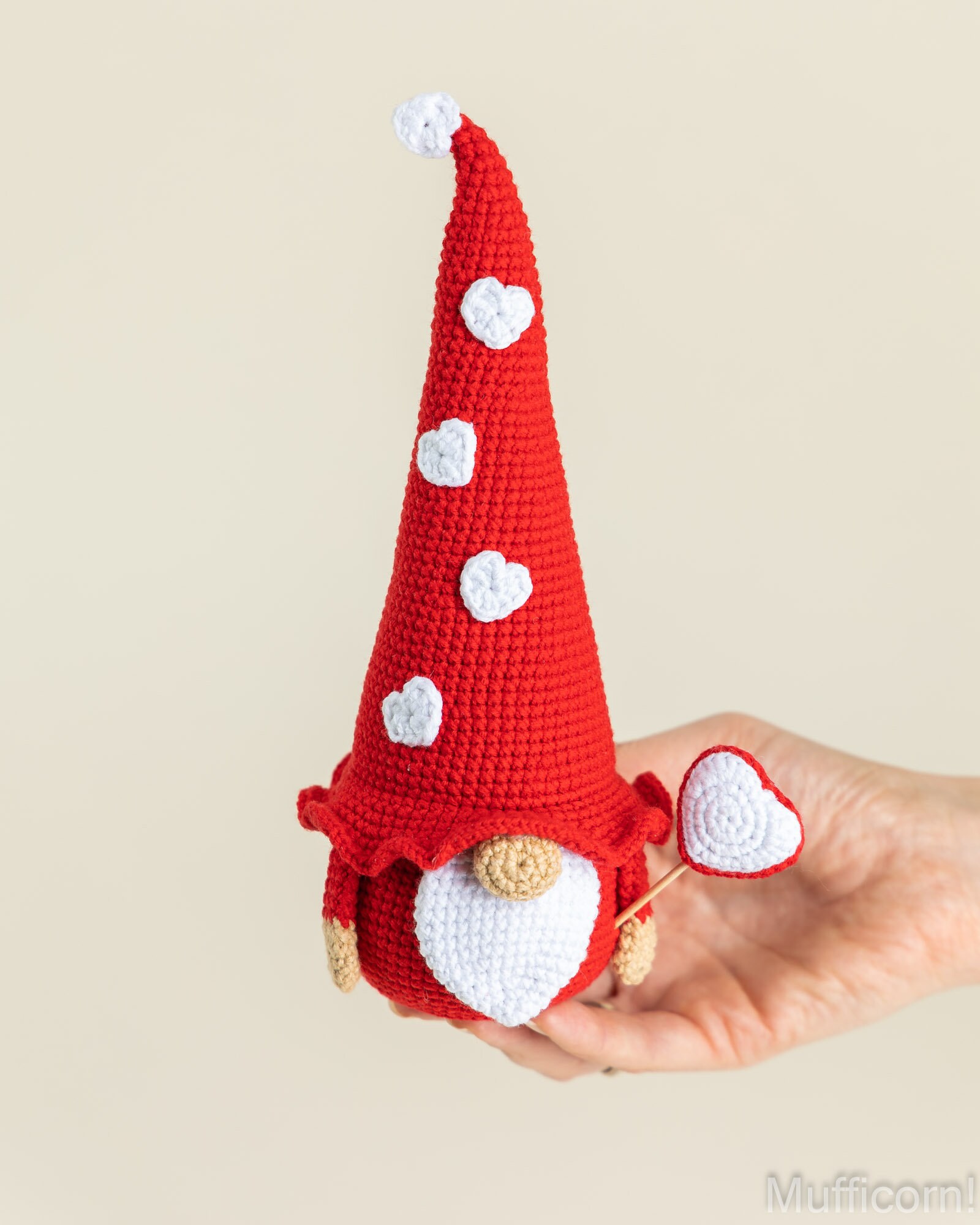 Crochet Patterns Gnome With Heart Crochet Valentine Gnome Etsy