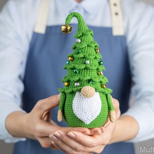 Crochet patterns Christmas tree gnome, Christmas amigurumi gnome pattern, Crochet winter gnome pattern, Christmas crochet gnome pattern image 9