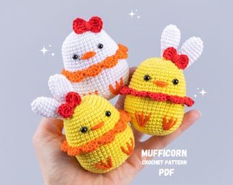 Crochet pattern Easter duck, Crochet bird Amigurumi pattern, Crochet animals easy crochet patterns, Crochet chicken Easter decor pdf
