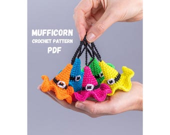 Crochet Witch Hat Keychain Pattern, Halloween Amigurumi by Mufficorn (PDF Pattern)