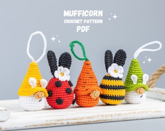 Crochet patterns bundle Easter bunny gnomes, Crochet bunny amigurumi pattern, Easter amigurumi bunny pattern, Crochet keychain pattern