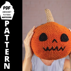 Halloween plush amigurumi pattern, Crochet pumpkin pattern, Halloween crochet pattern large pumpkin, Crochet pillow pattern easy Halloween