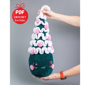 Crochet pattern Plush Christmas tree, Christmas amigurumi pattern, Crochet plushy pattern, Amigurumi Christmas plush pattern