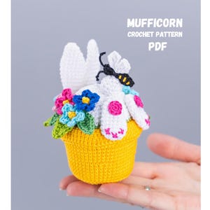 Crochet patterns Easter bunny in a pot of flowers, Crochet bunny amigurumi pattern, Crochet Easter decor pattern, Crochet animals pattern