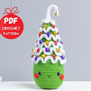 Crochet patterns Christmas tree, Christmas amigurumi pattern, Christmas crochet pattern, Christmas crochet ornaments amigurumi pattern