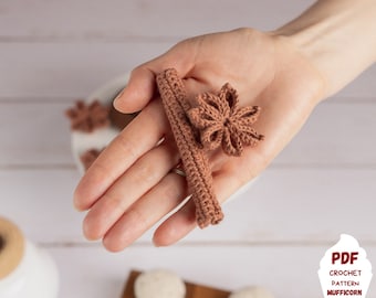 Anise and Сinnamon crochet tutorial, Amigurumi food pdf for pretend play, Crochet food pattern for play kitchen, Crochet play food pattern