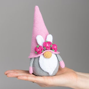 Crochet patterns Easter bunny and crochet egg pattern, Crochet gnome amigurumi pattern, Crochet Easter gnomes patterns, Crochet Easter decor image 6